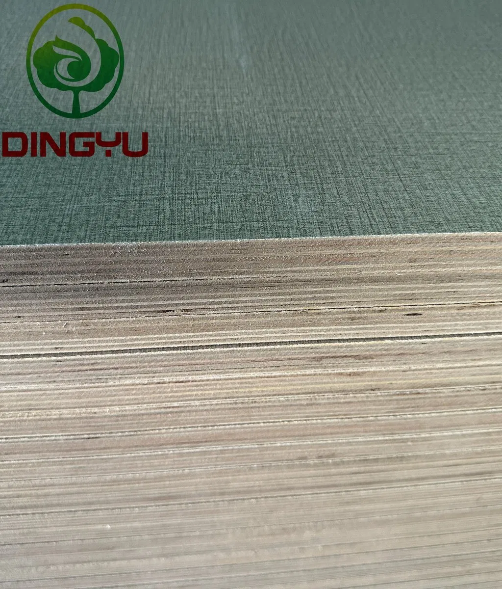 1220*2440*18mm Melamine Plywood Poplar Core Wood Grain