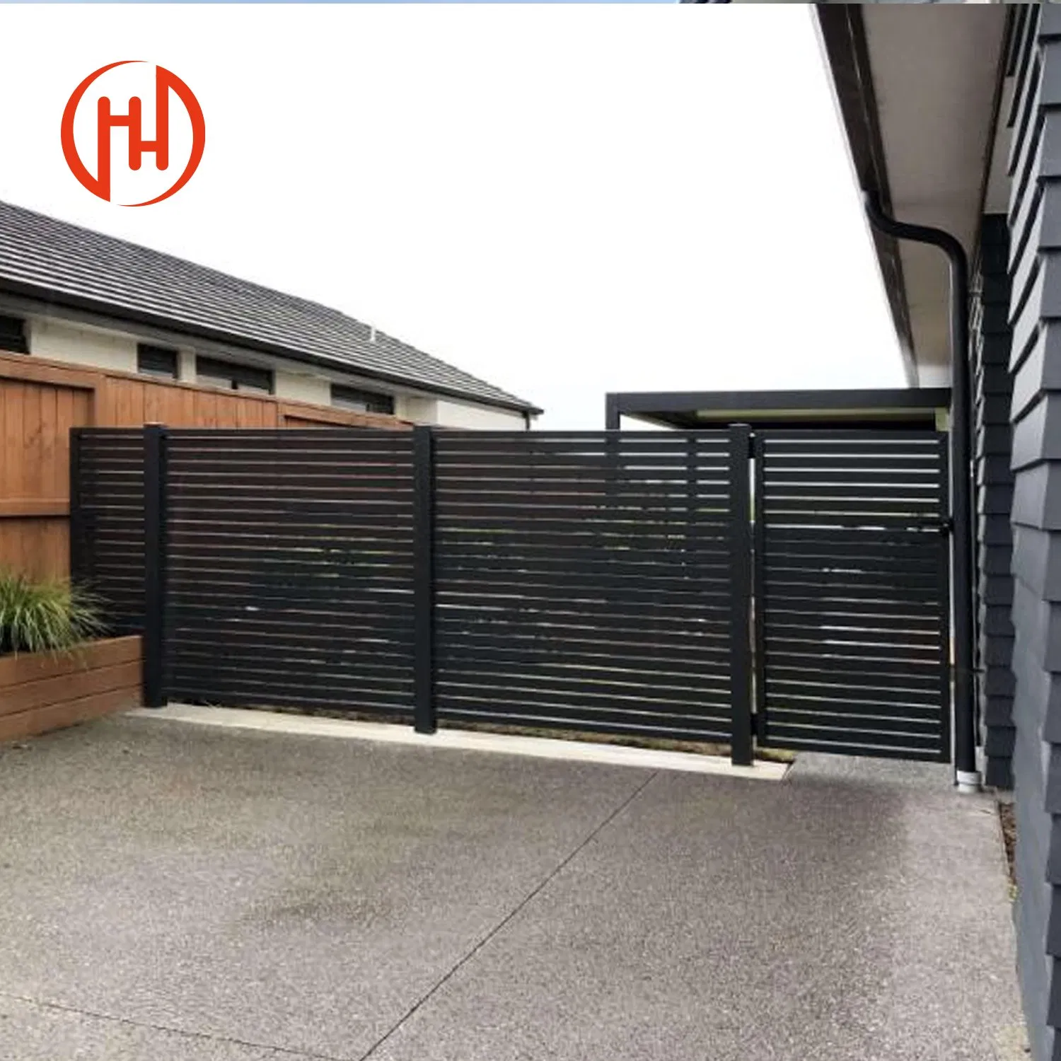 Decorative Aluminum Fence and Gates Entrance Electric Swing Gate