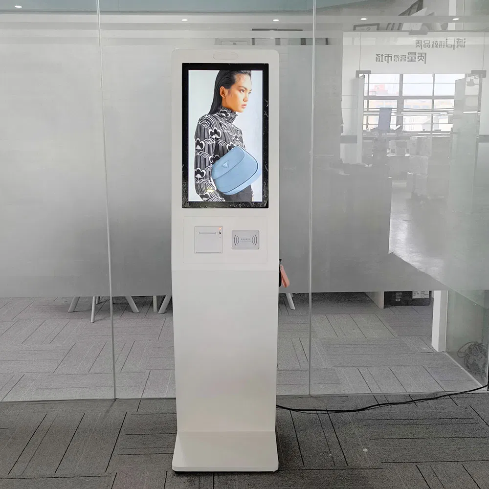 21.5 Inch Self Service Kiosk Queue Machine with Qr Printer NFC Reader