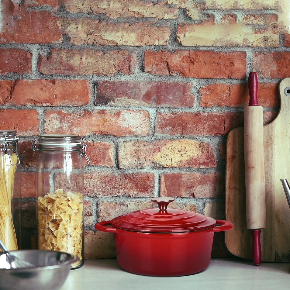 Amazon Hot Sale Diameter 18 22 24 26 28cm 4.1qt Cast Iron Pot Colorful Enamel Cast Iron Casserole Stock Pot French Oven Dutch Oven