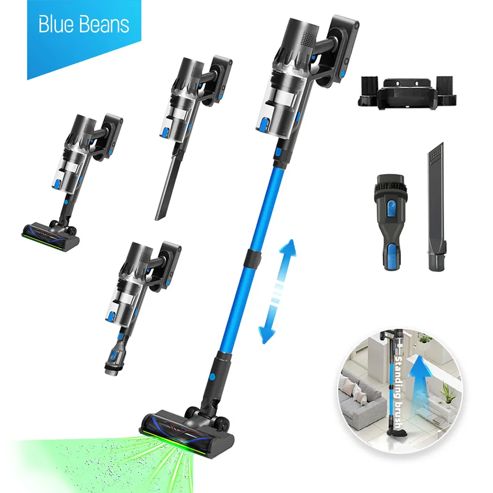 Green Light Retractable Handheld Cordless Upright Vacuum Cleaner for Home