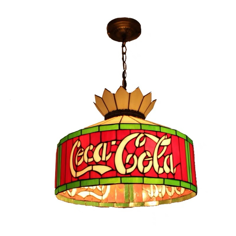 Decorative Tiffany Style Stained Glass Cola Pendant Light for Room/Living Room