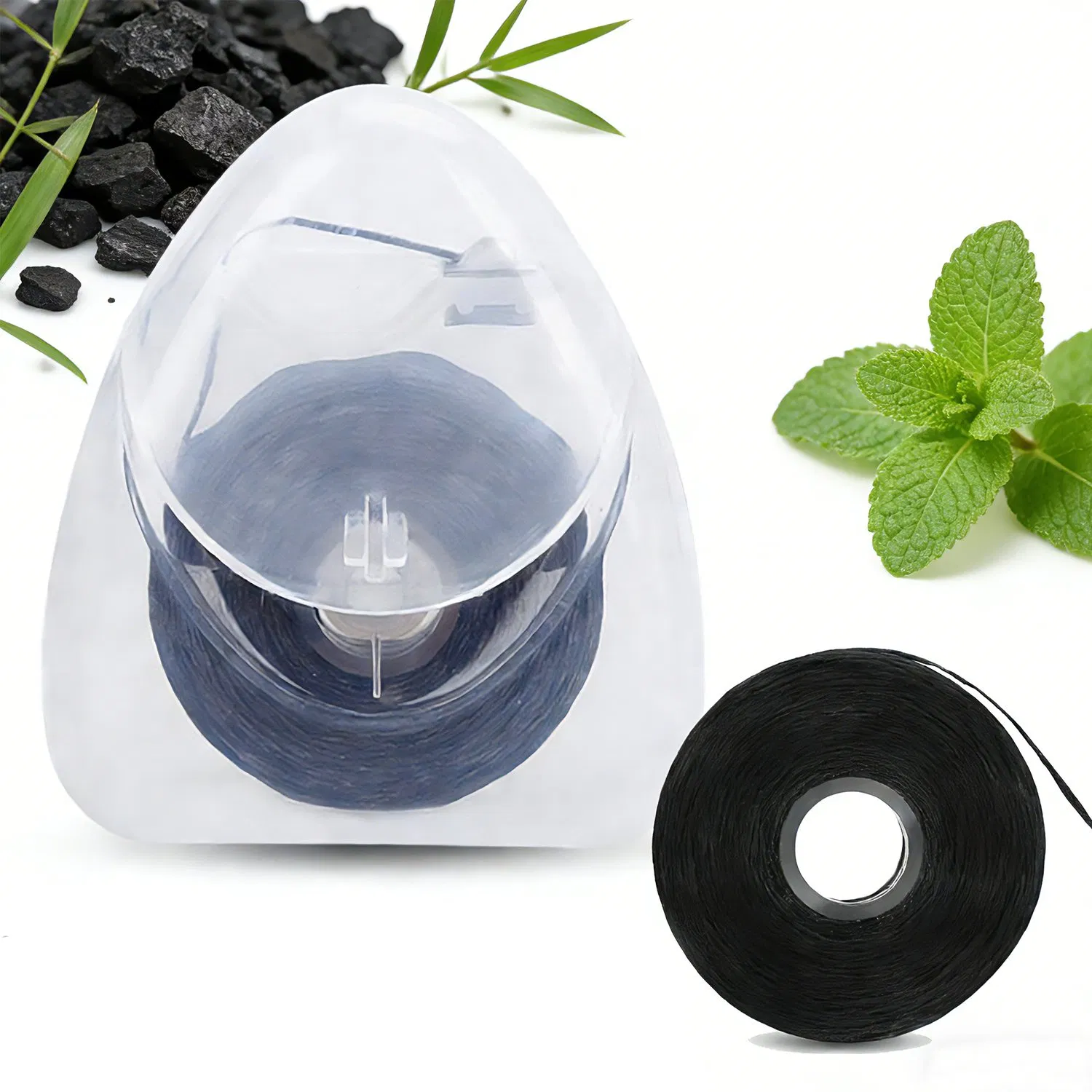 Natural Personal Oral Care 50m Black Bamboo Charcoal Dental Floss