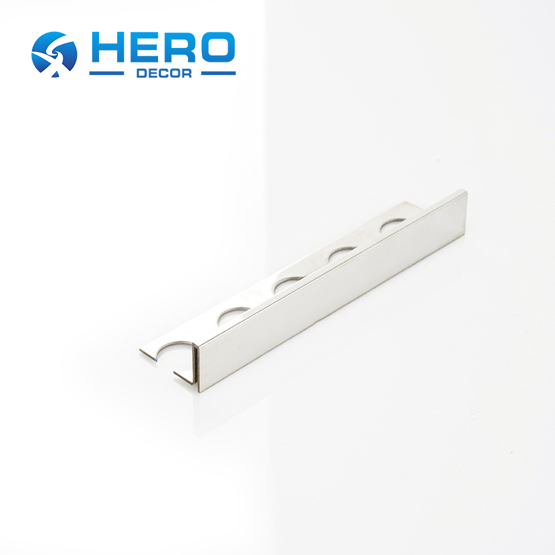 Corner Tile Trim Stainless Steel Sample 15-22mm Thickness Grade Carpet Waterproof Hero Metal Bath Seal Curved Triangle Shape Ceiling Strip