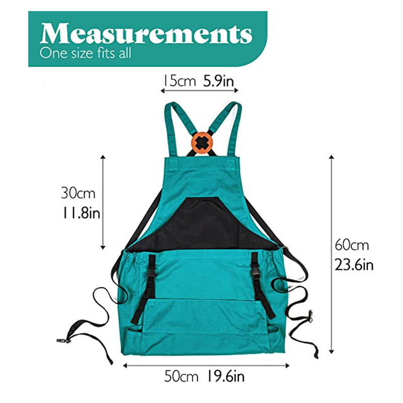 Large Pocket Oxford Apron: Fruit Picking, Quick Release, Tool Backpack, Wholesale