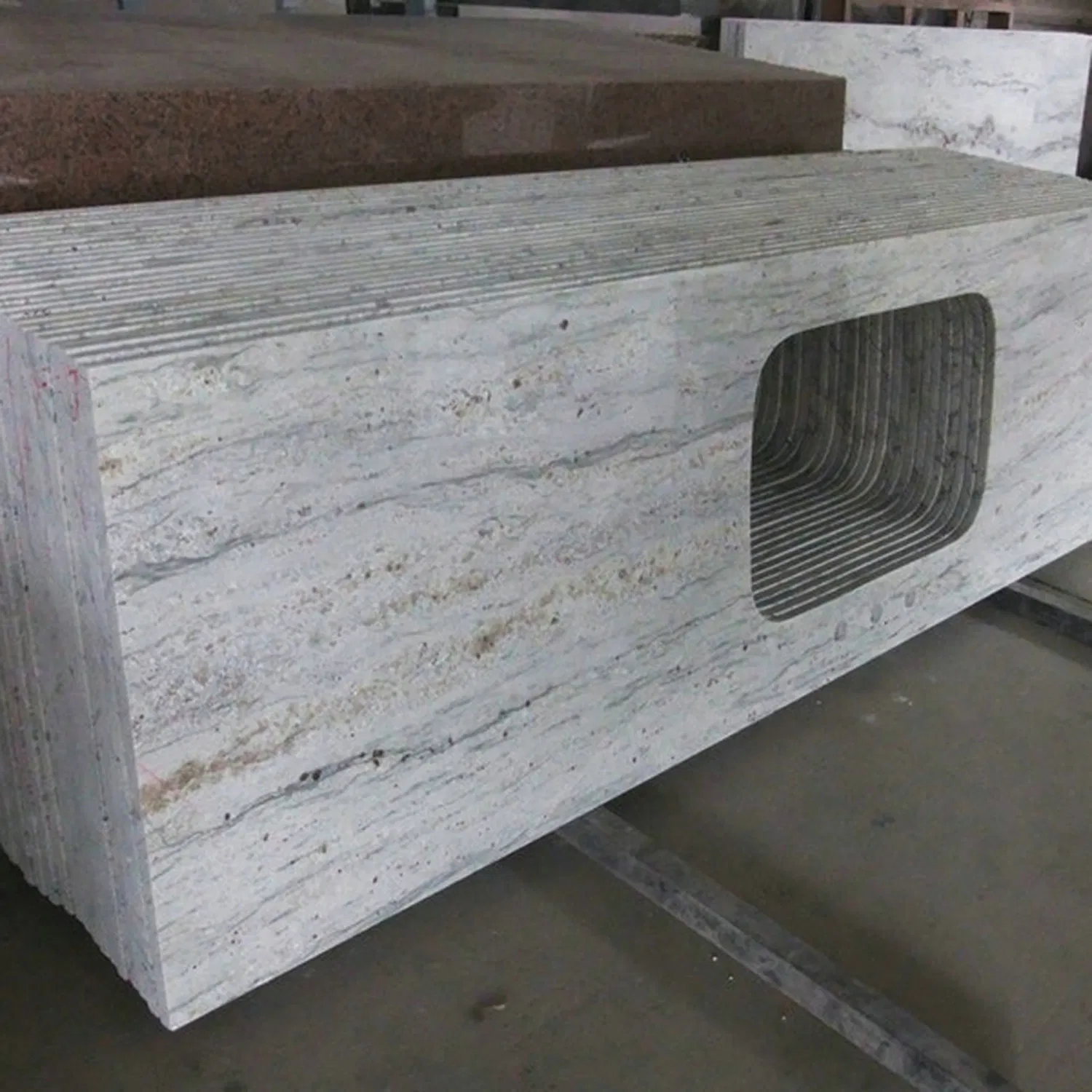 Commercial River White Granite Silk Stone Home Bar Counters Kitchen Countertops Price