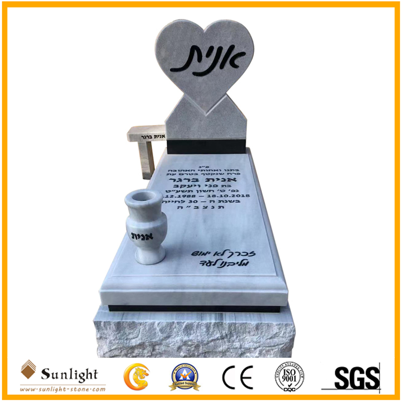 Muslim Tombstone China Factory G664/Shanxi Black/G603/Aurora/G654/Multicolor Red Granite/Marble Stone European Style Angel Heart Gravestone/Headstone/Monument