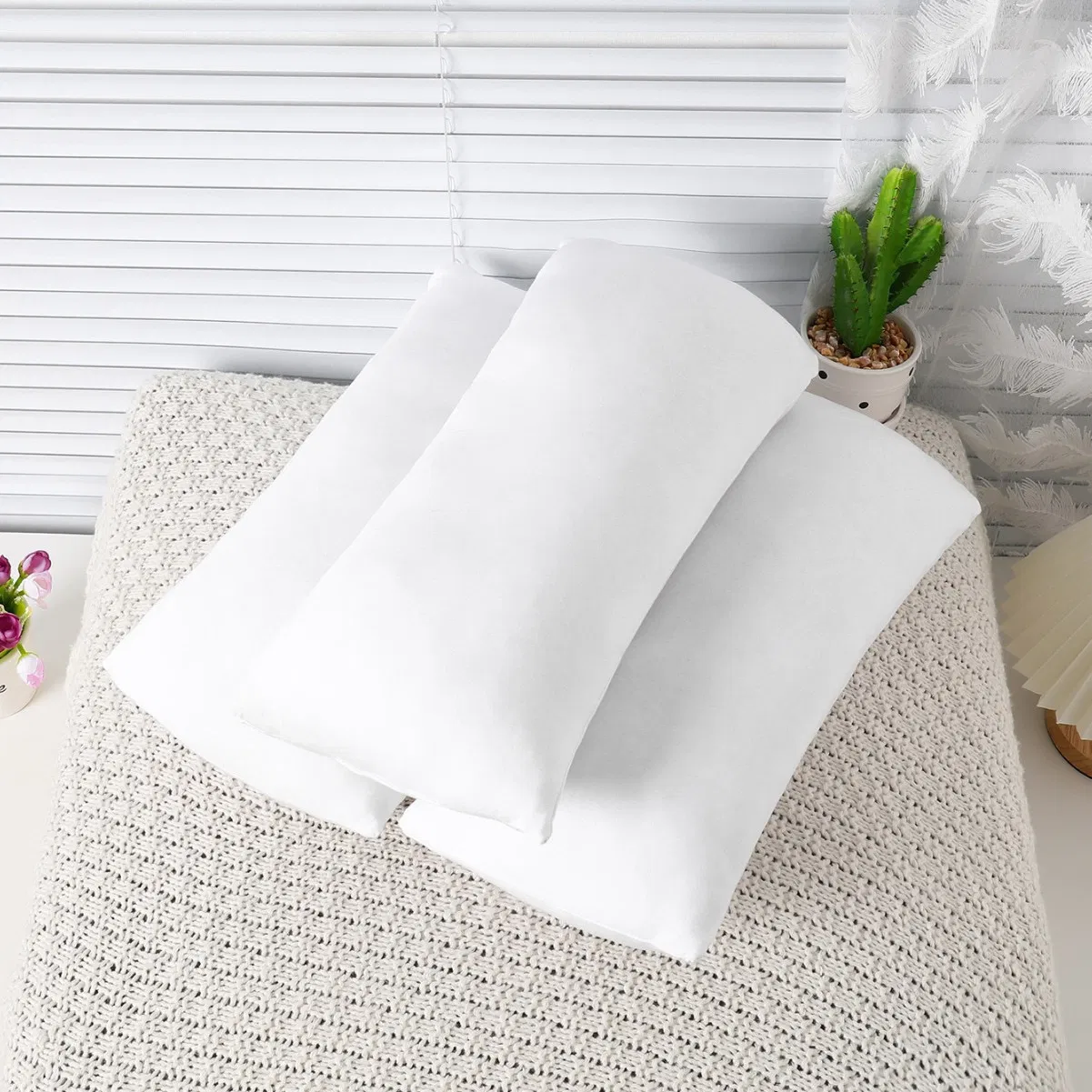 OEM Custom Logo Baby Pillow Filling Polyester Soft Breathable