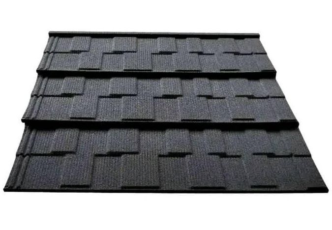 Металлочерепица каменная Shingle Tile, голубая