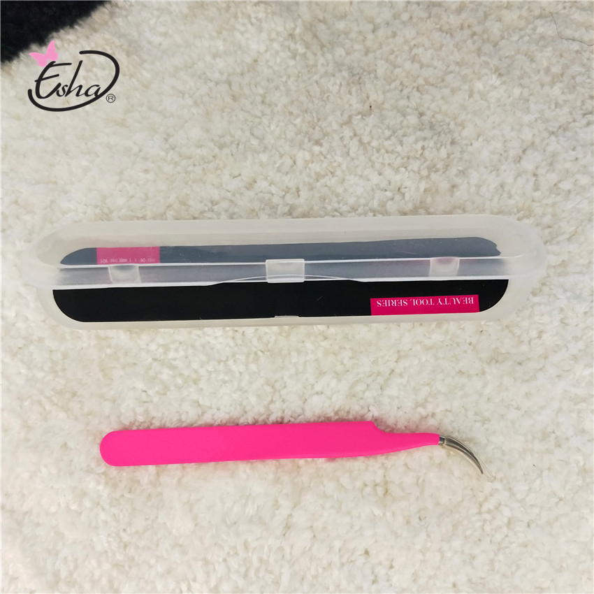 OEM Custom Thick Stainless Steel Eyelash Eyebrow Tweezers Pointed Precision Electronic Grafting Tweezers
