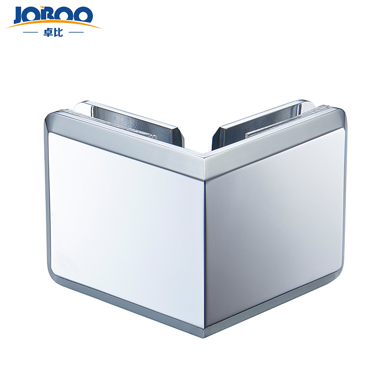 Premium Brass Bathroom Fittings 90 Degree Glass Accessories Clips Connector Stainless Steel Hardware Polished Chrome Bracket Shower Room Door Panel Clamp