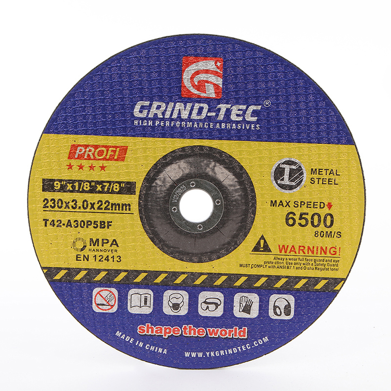 Full Label China Grindtec Abrasives 9inch 230X3X22.23mm Cutting Disc