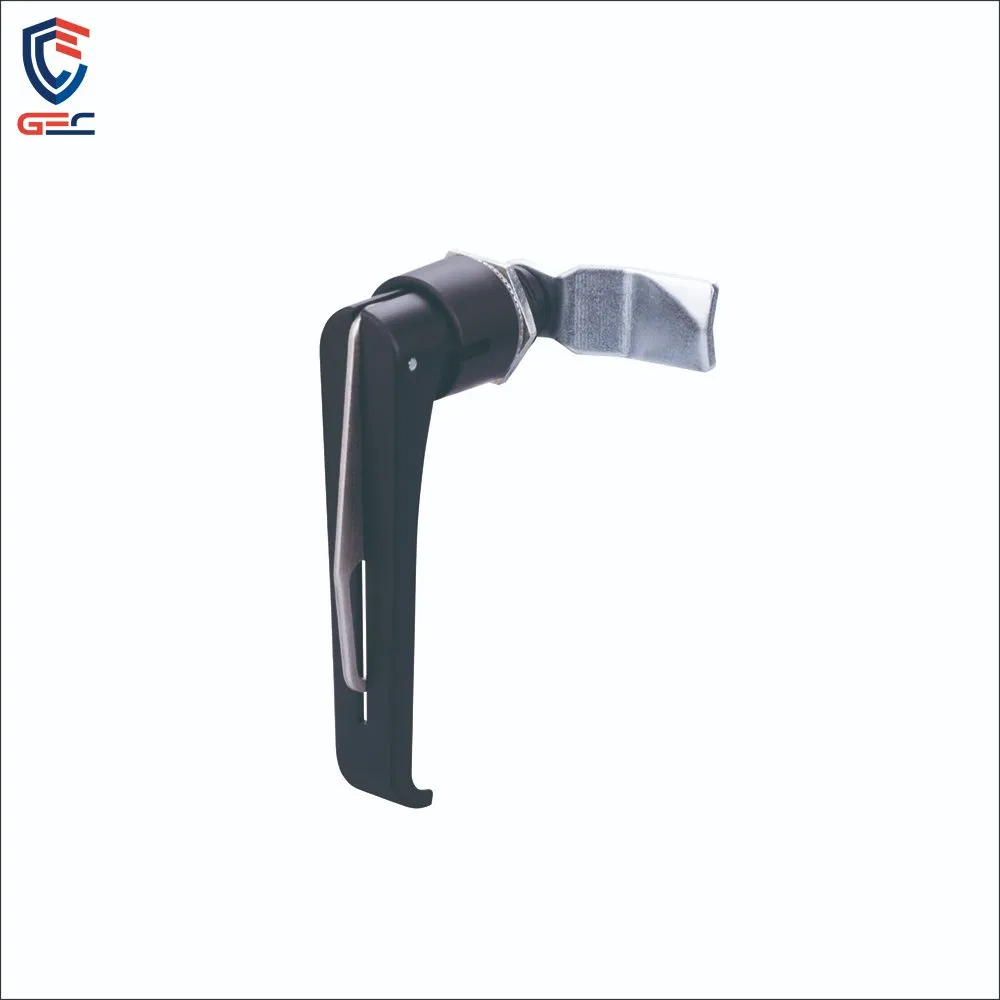 Ms325 Black Painted L Shaped Handle Lock Padlockable for Enclosures