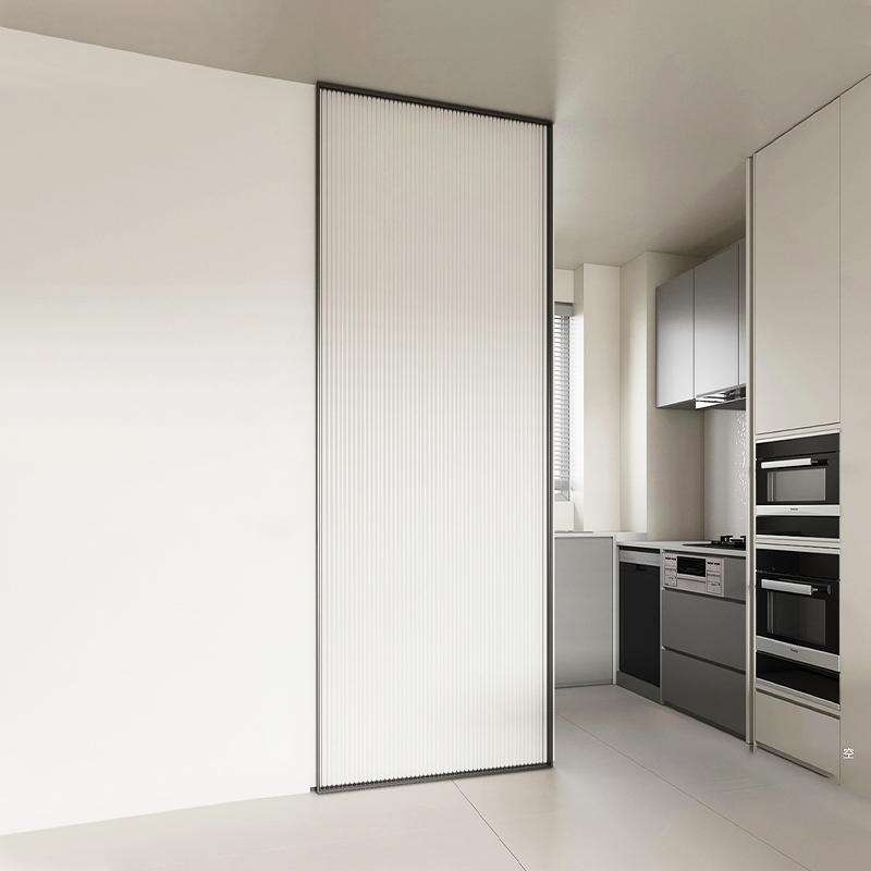 Ghost Door Minimalist Glass Door Trackless Sliding Door Trackless Sliding Doors and Glass Sliding Doors Are Suitable for Hotels, Apartments, and Schools.