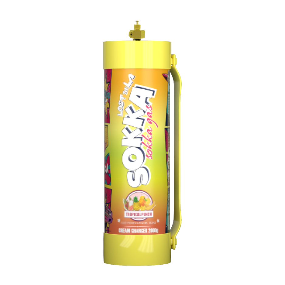 Sokka N2o Gas Nitrous Oxide 3.3L 2kg Cylinder for Whipped Cream Charger Cream Canisters
