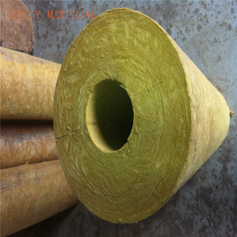 Heat Resistant Thermal Insulation Foil Mineral Rock Wool Pipe and Fireproof High Density Rock Wool Tube for Insulation