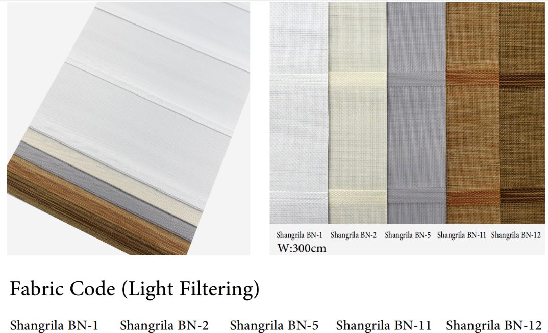 Sisheng Factory Price Blackout Shangrila Blinds with Intelligent Control for Indoor