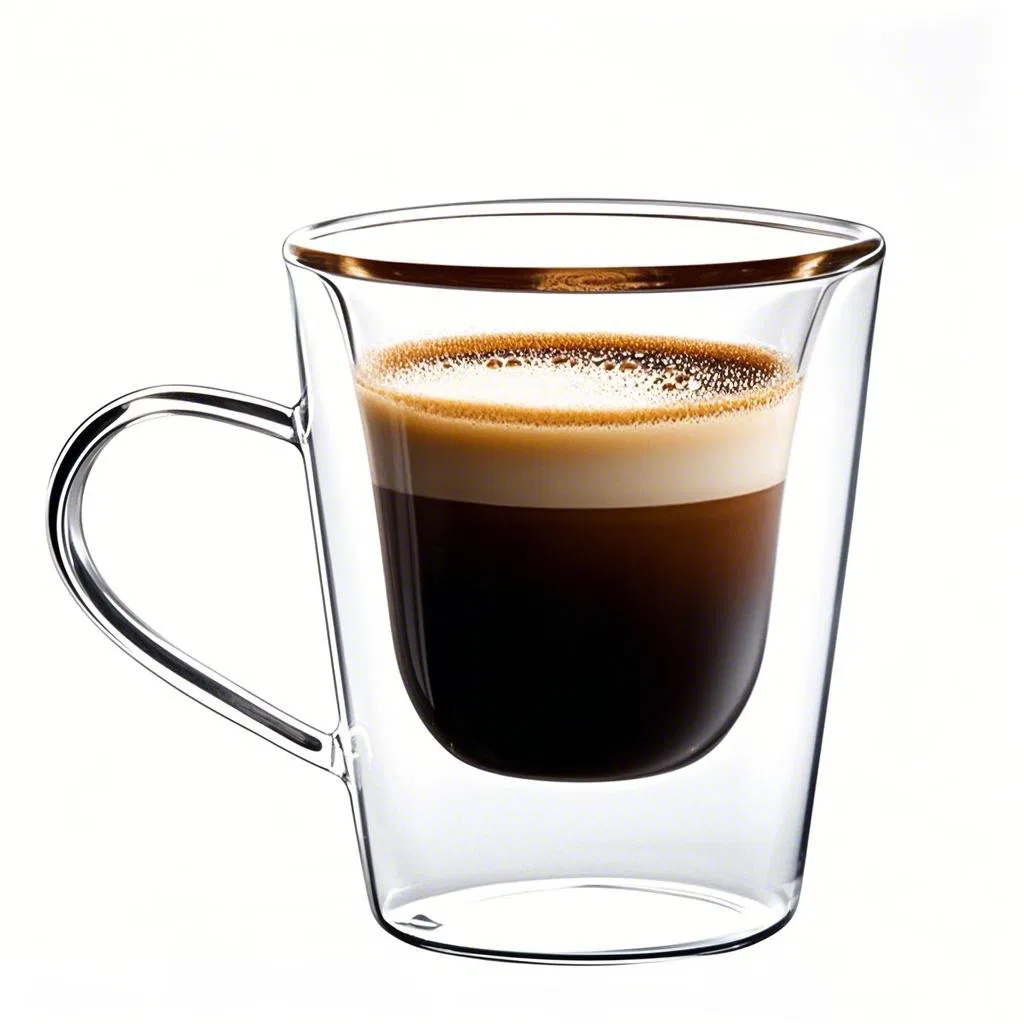 Double-Wall Espresso Glass Cup - Heat-Resistant & Barista Grade 80ml
