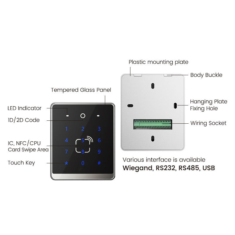 OEM Sdk Wiegand RS485 Mini Embedded Qr 1d 2D Barcode Reader NFC Card Scanner for Kiosk Vending Bus Validator Devices