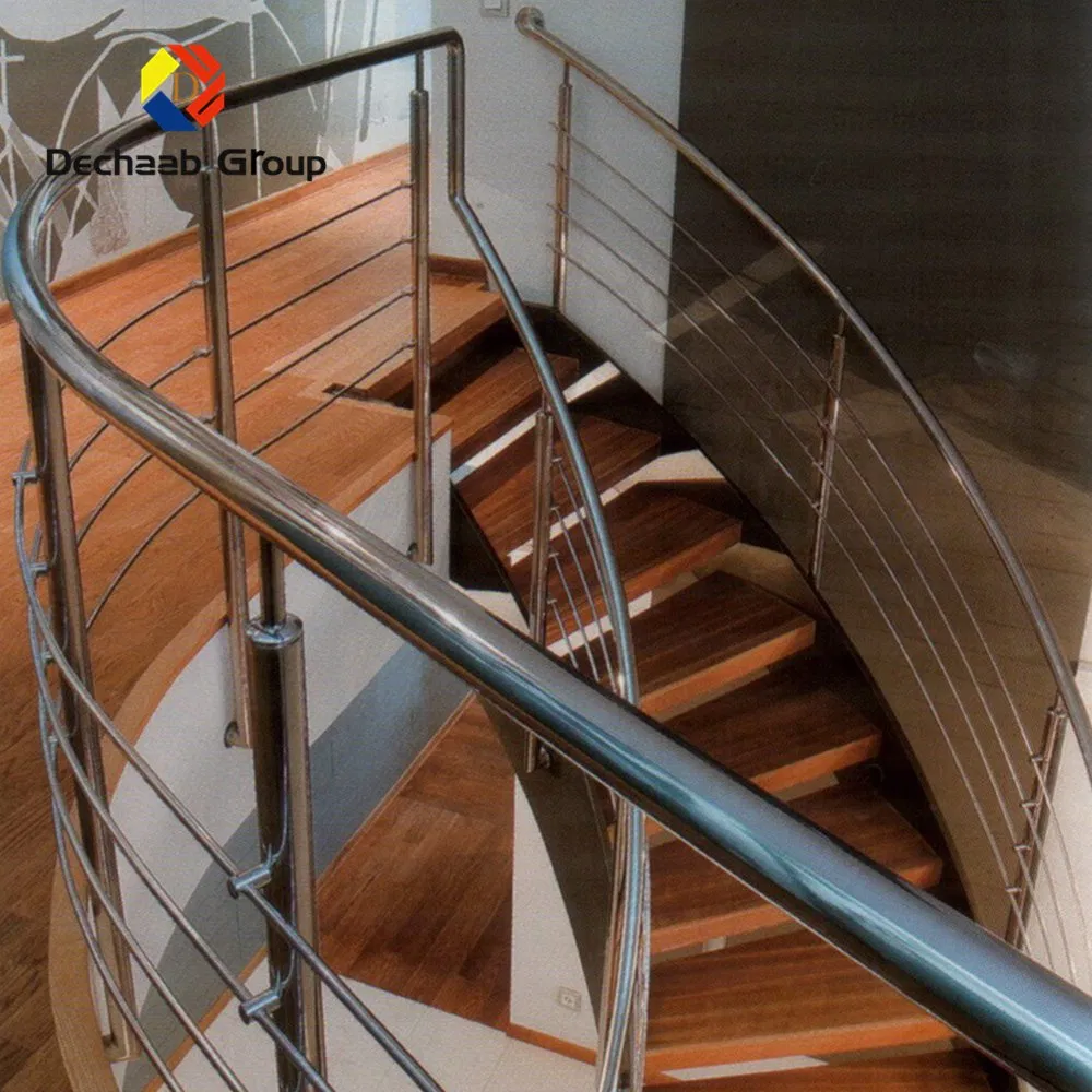 Arc Rustic Style Stainless Steel Metal Round Stair Railing