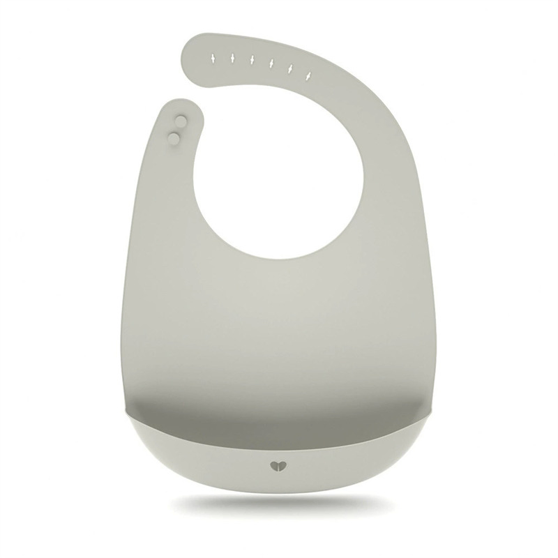 Toddlers Adjustable Waterproof BPA Free Soft Durable Neutral Colors Silicone Bibs Custom