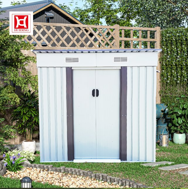 Waterproof Outdoor Pitched Roof Steel Storage Garden Shed for Wholesale