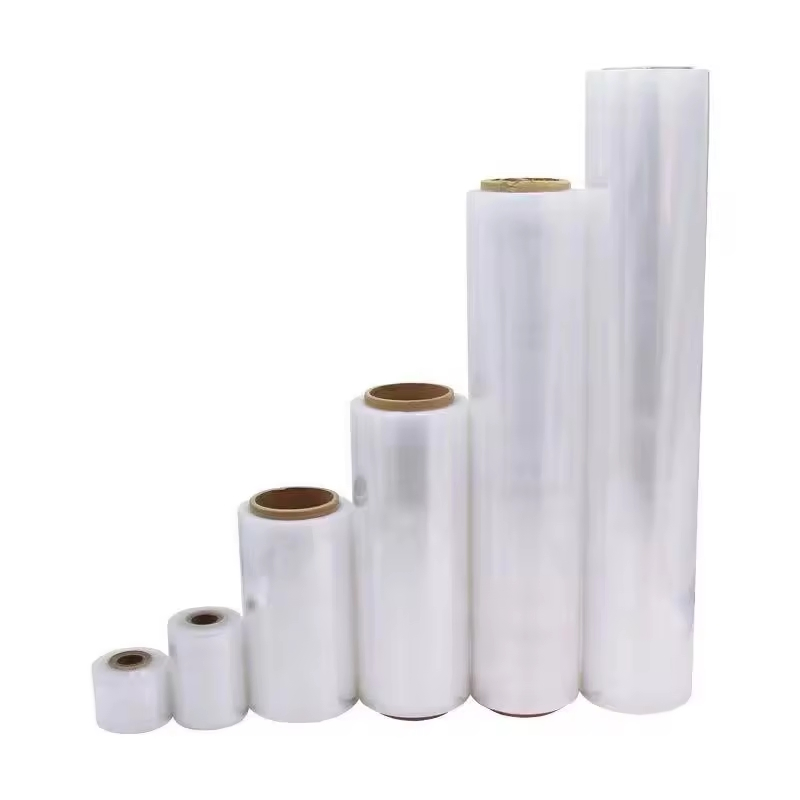 LLDPE Stretch Wrapped Pallet Wrap Stretch Jumbo Roll Stretch Film Stretch Packing Film Industrial Cling Commercial Transparent Plastic