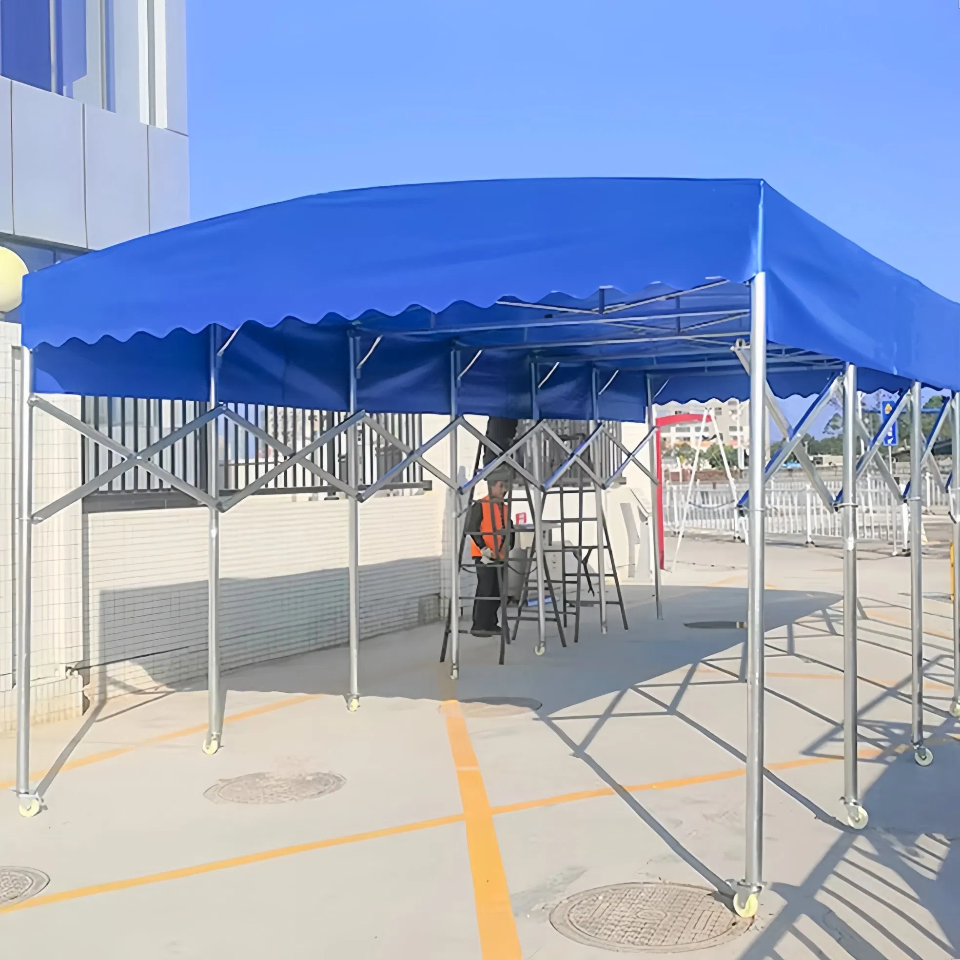 Outdoor Garden Foldable Canvas Roofing Galvanized Frames Sun Shade Car Tent Canopy