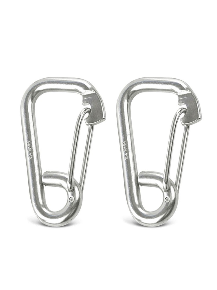 Gourd Type Climbing Carabiner Stainless Steel Screw Lock Snap Hooks Cold Formed Steel