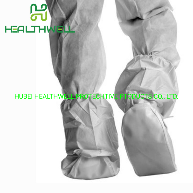 Elastic Ankle White Color SMS Protection Boot Covers
