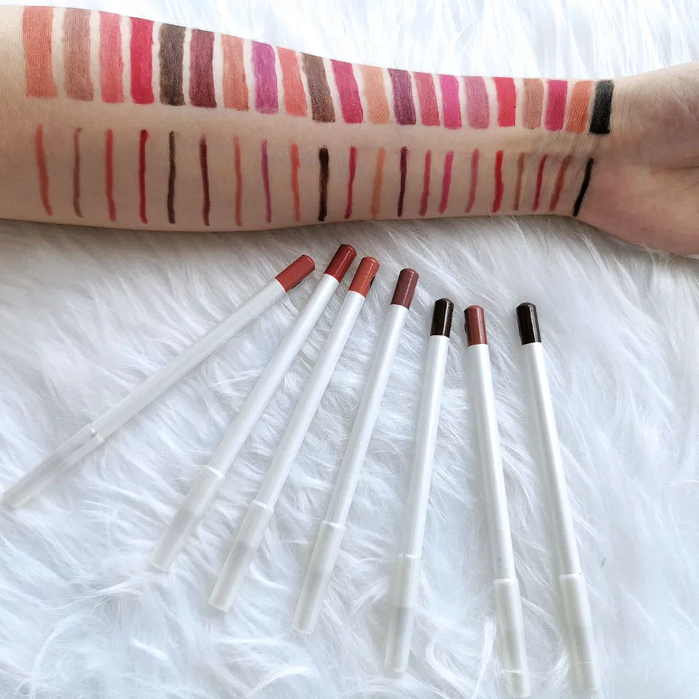 Nude Roll on Makeup Lip Pencil Liner Vegan Logo Lip Cream Brown Waterproof