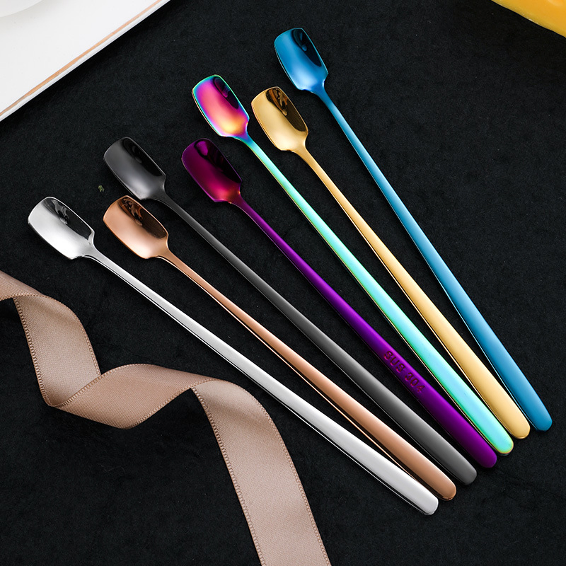 Special Offer Price Colorful Creative Stainless Steel Coffee Dessert Tea Spoon