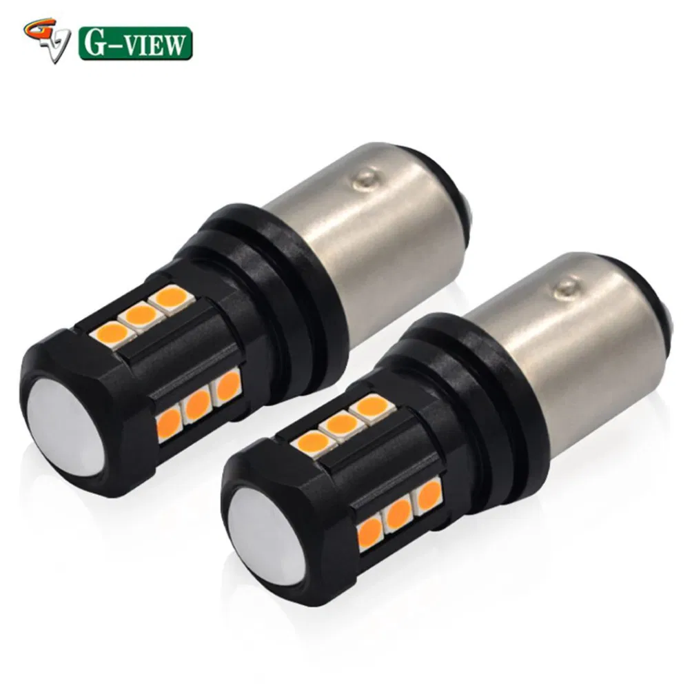 Светодиодные лампы G-View 17SMD 1156 для авто (янтарный/белый/красный)