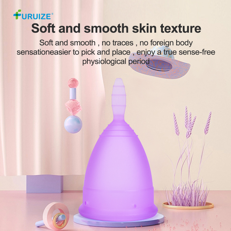Furuize High Quality Feminine Period Menstrual Cup Medical Silicone Reusable OEM Packaging