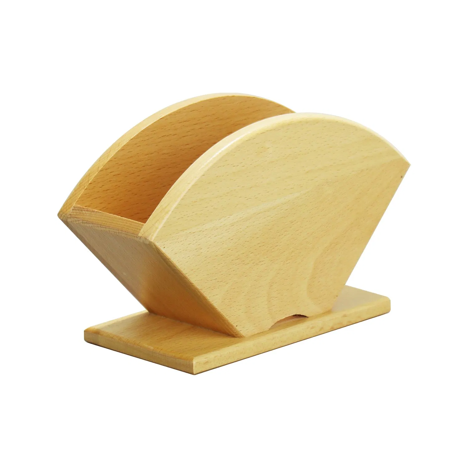 Rustic Wooden Bamboo Napkin Holder Tissue Box for Restaurant Bar Kitchen Rectangle
