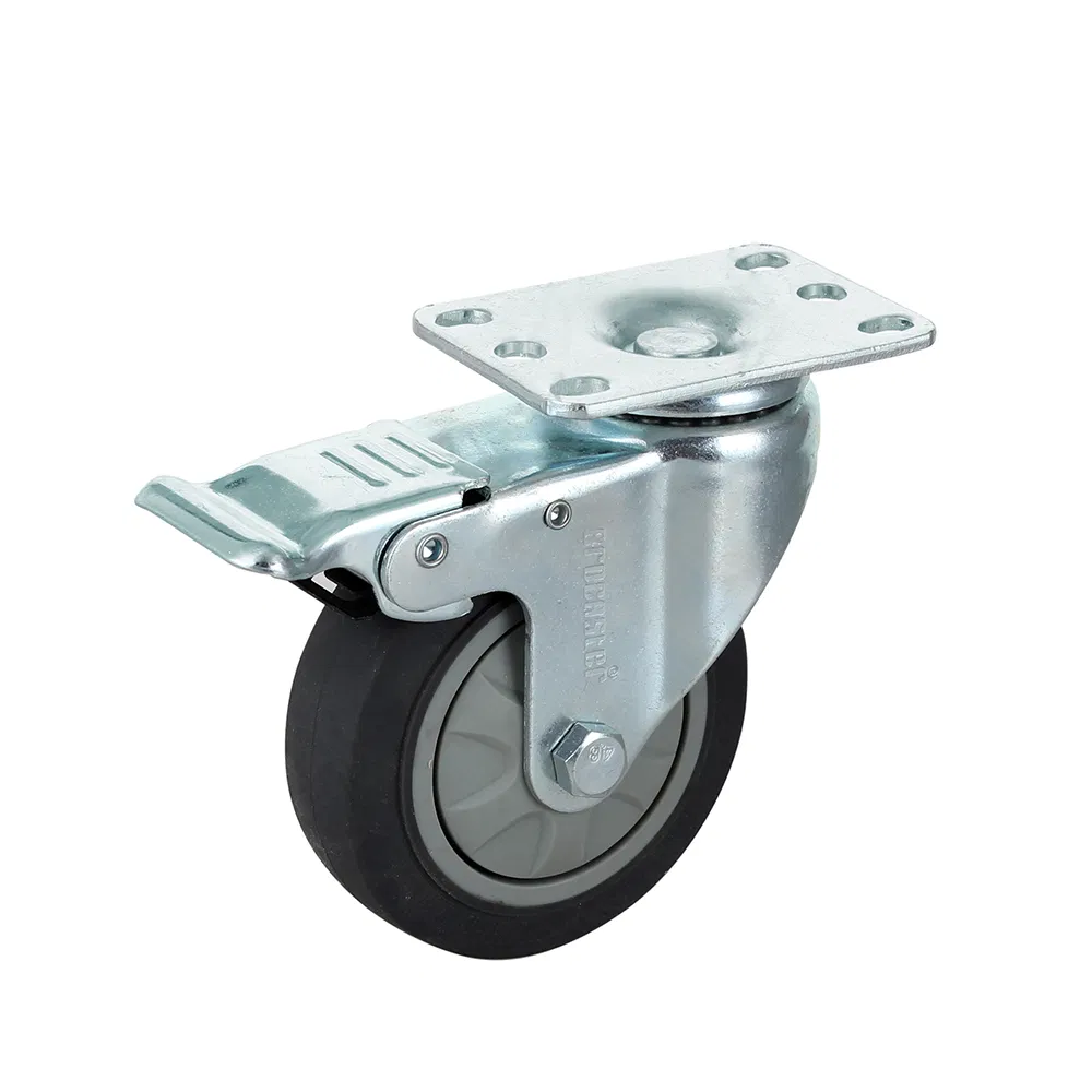 PU Caster with Side Brake Caster (C-10)