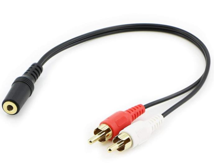 Audio Adapter 3.5mm Jack Female - 2 RCA Male