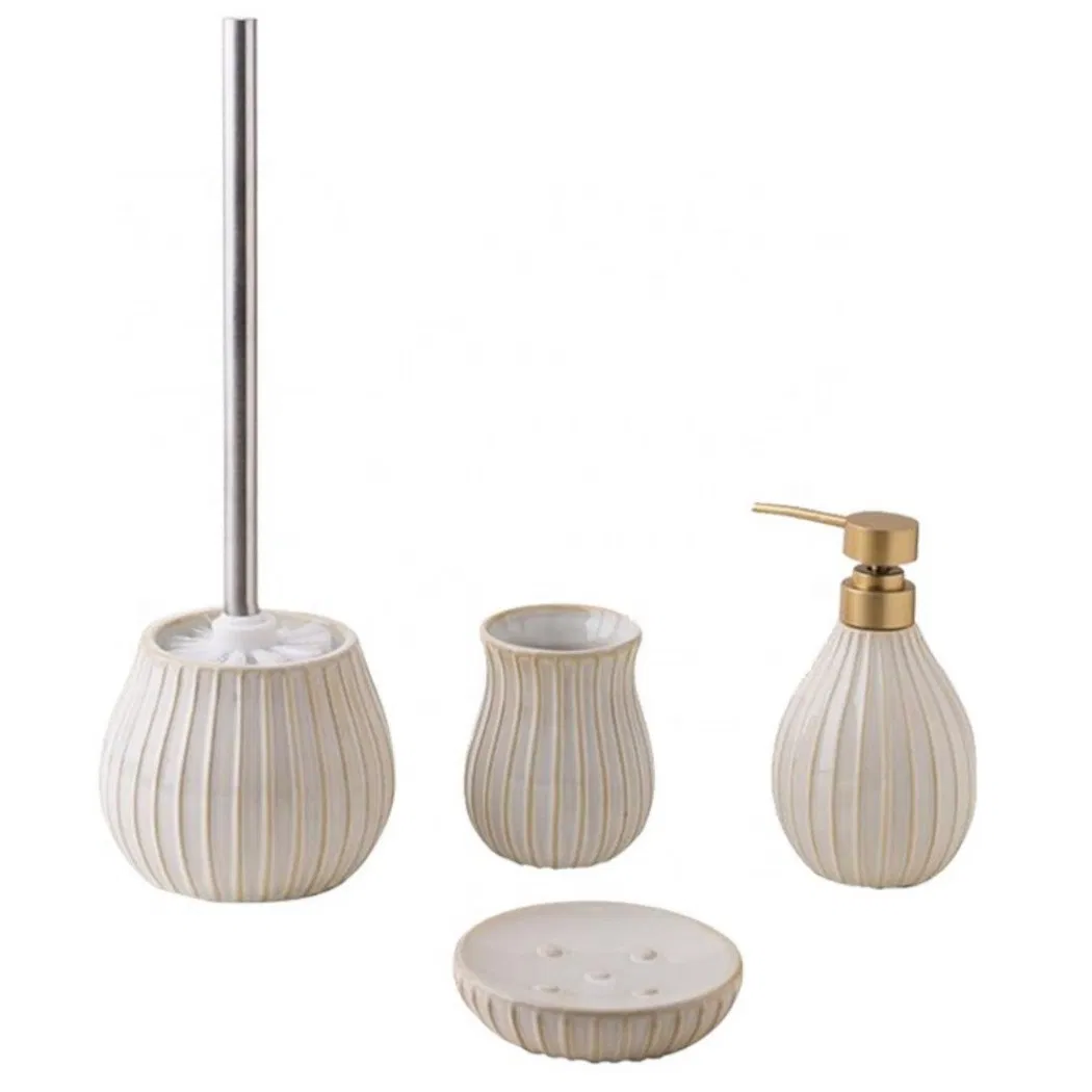 Modern Hot Sale White Ceramic Material for Bathroom Set 3PCS