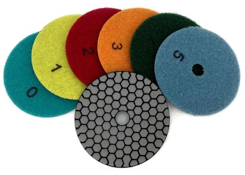 3"-6" 80mm-150mm Diamond Dry Polishing Flexible Pad for Granite Marble Quartz