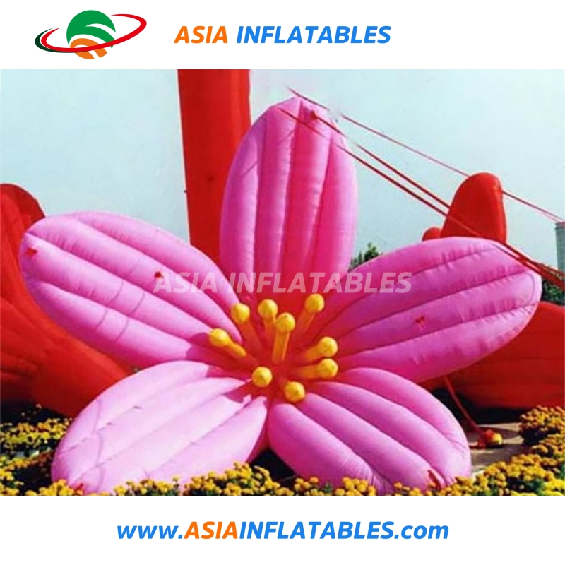 3m Colorful Inflatable Flowers Decoration with LED Lighting for Stage Decoration