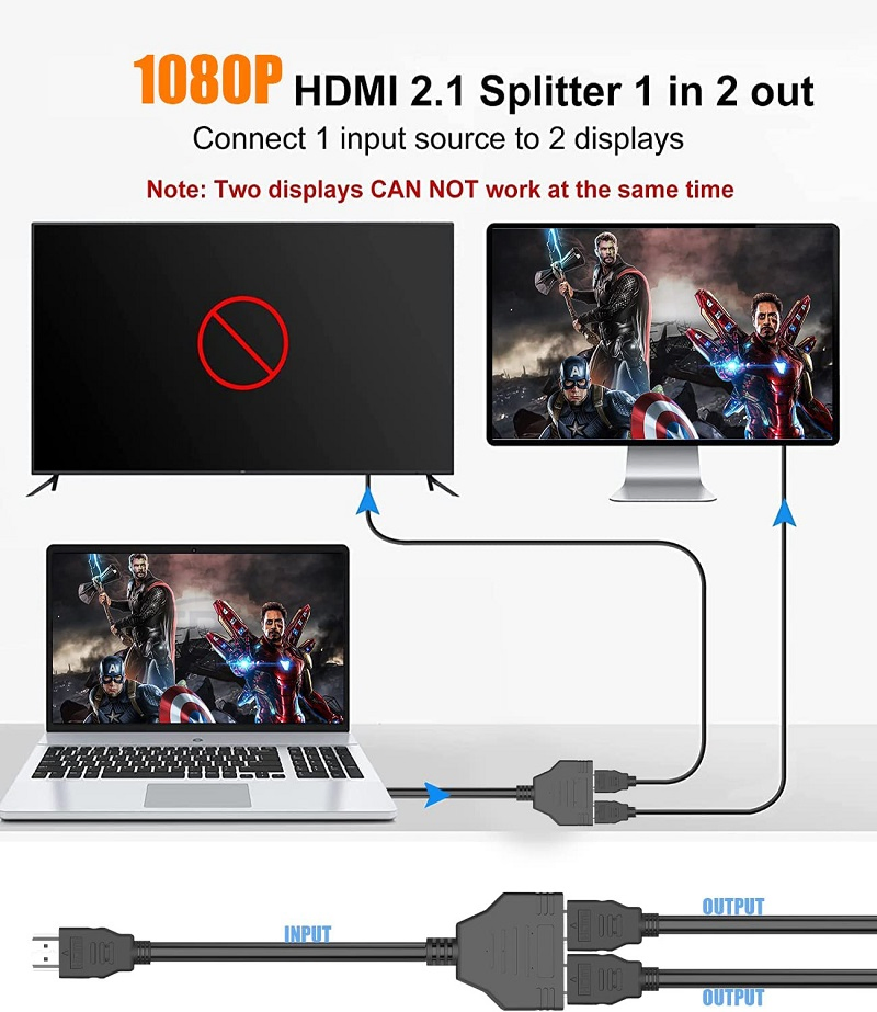 Разветвитель HDMI для двух мониторов