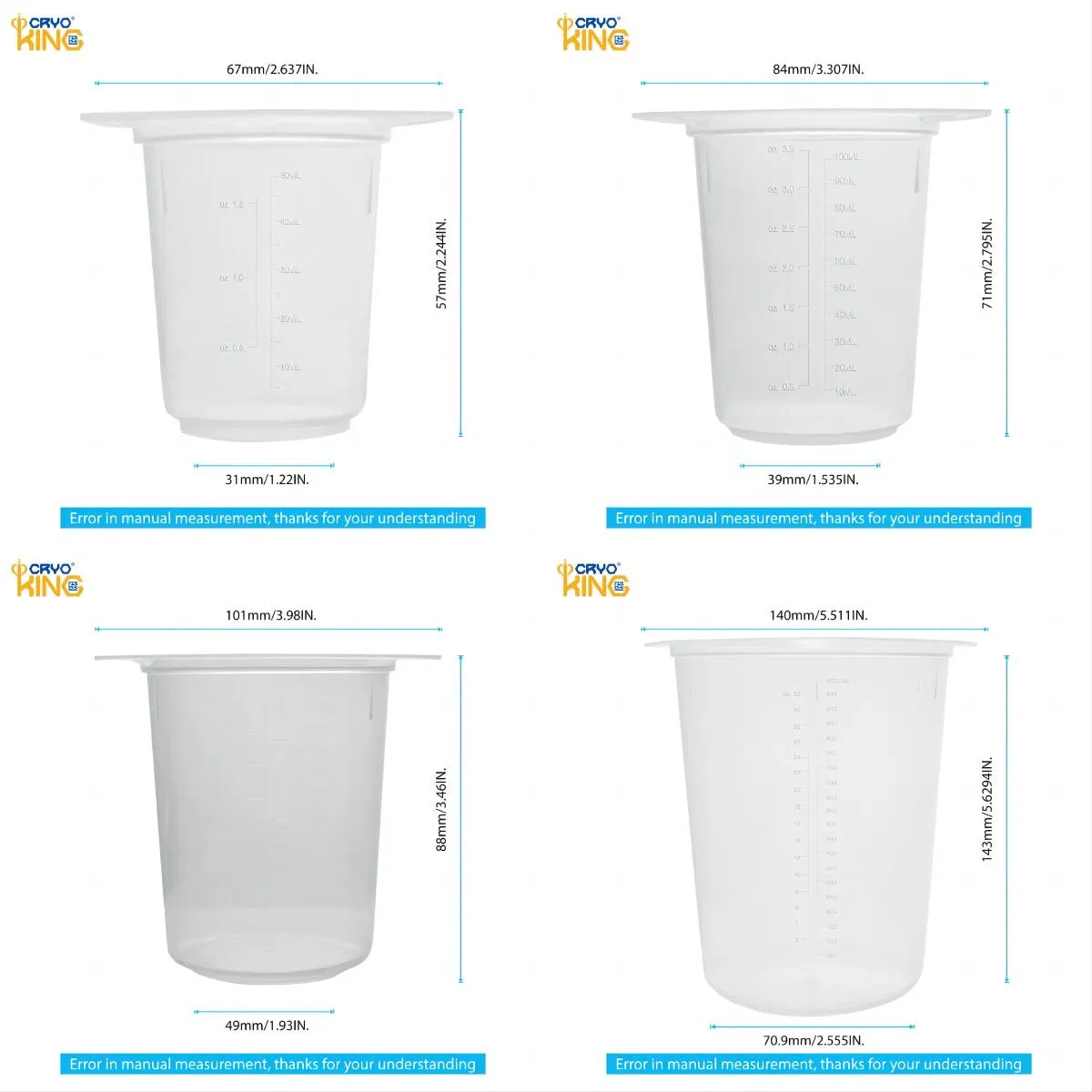 Tri-Corner Design Beakers Laboratory Autoclavable 50/100/250/400/800/1000ml
