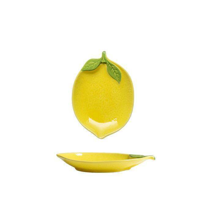 Lemon Creative Children's Home Ceramic Dessert Salad Bowl, Plate, Dish and Tableware