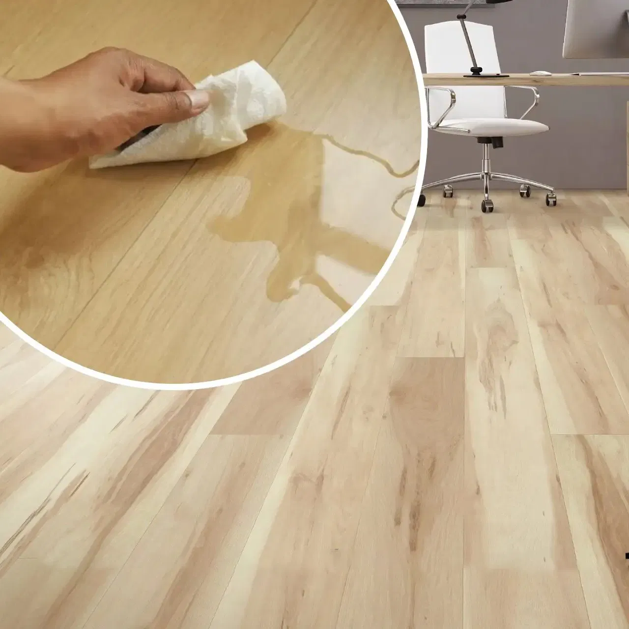 Водостойкий ламинат SPC/LVT, 0% формальдегида, сертификаты ISO9001/CE