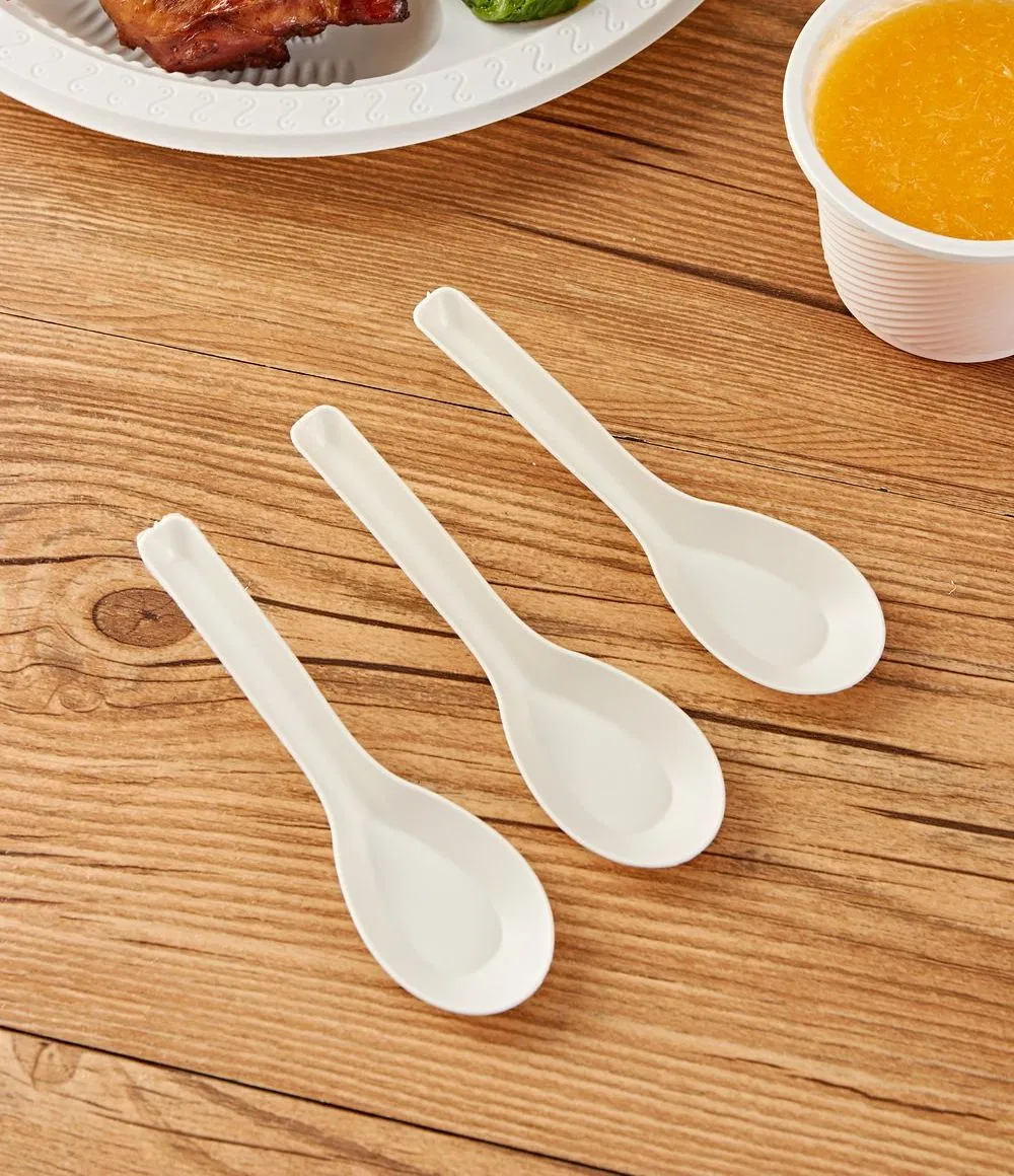 Good Selling Disposable Spoons Eco Friendly Chinese Small Soup Spoon Biodegradable