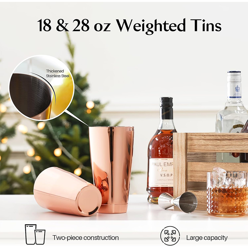 Top Selling Stainless Steel Wine Beer Mixing Shaker Boston Shaker