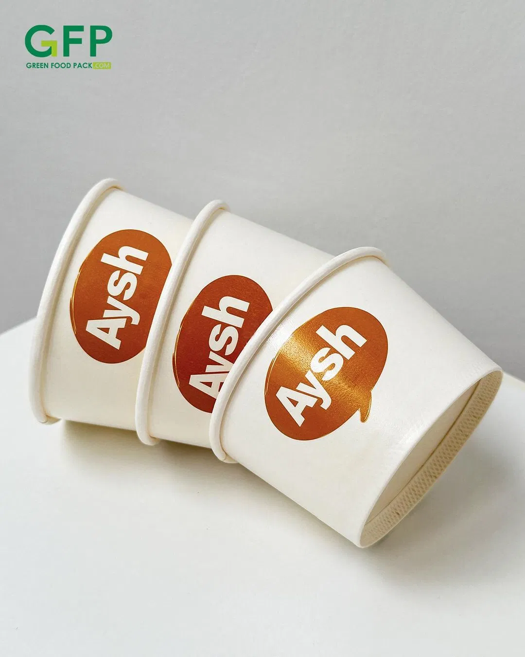 3oz 5oz 8oz Print Logo Disposable Paper Cup & Mug for Ice Cream