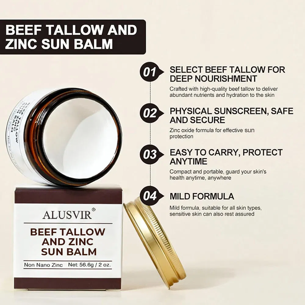 Nourishing Organic Face Moisturizer with Zinc and Beef Tallow Sunscreen