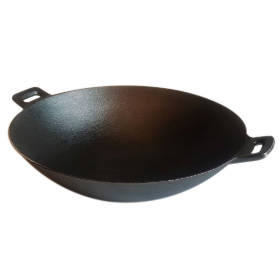 Чугунный вок Cookwin 30 см с крышкой