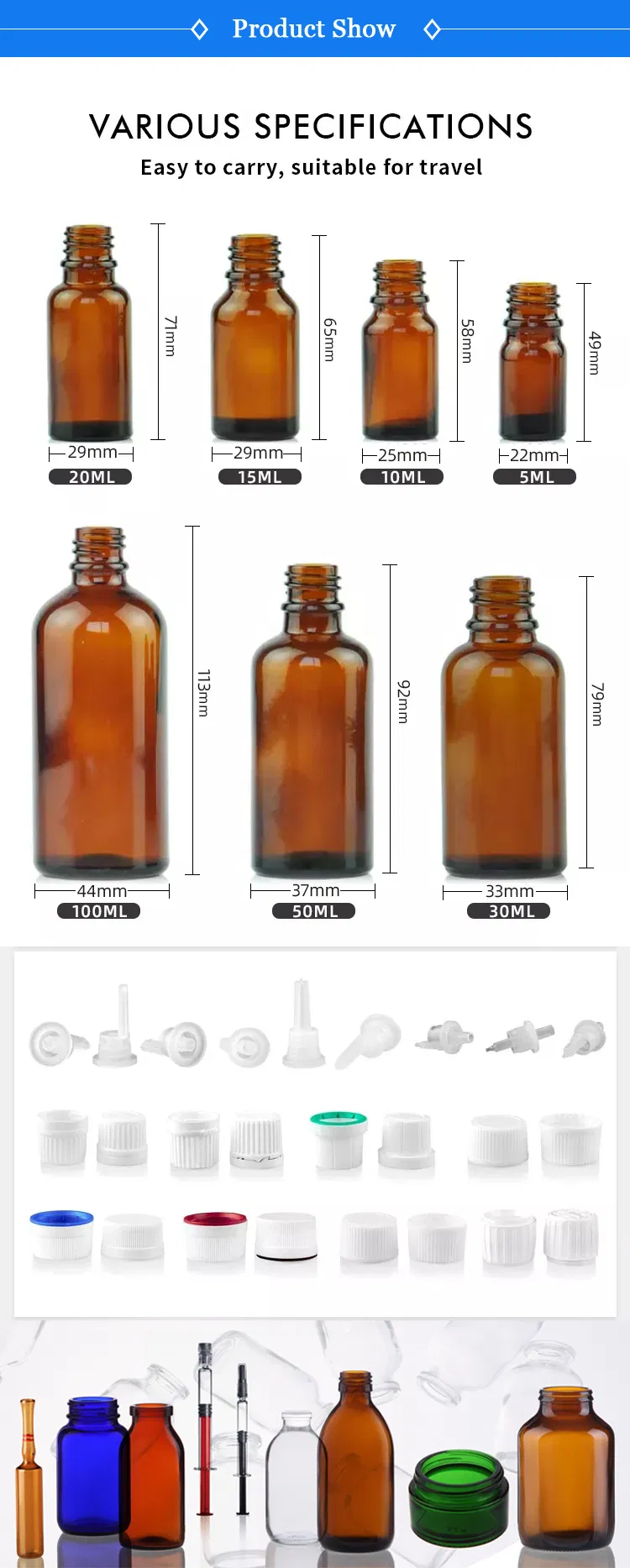 Essential Oil Bottle with Sparkling Cap